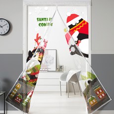 ALTTEURI 無味EVA玄關與房門透明防風塑膠膜, 哈囉企鵝(透明)