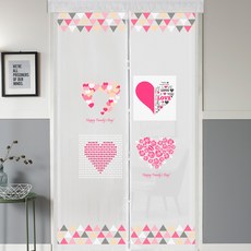 ALTTEURI EVA玄關門用半透明防風塑膠膜, 愛心