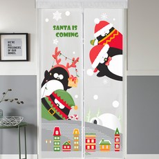 ALTTEURI EVA玄關門用防風塑膠布 半透明, 哈囉企鵝(半透明)