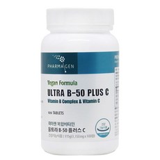 PHARMA GEN Ultra B-50 Plus C綜合維他命錠, 100顆, 1罐