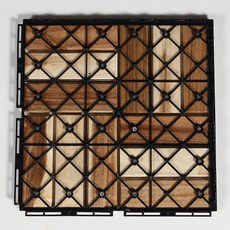 MARKET B MUPAN 實木組裝地板 30 x 30 洋槐, 自然, 10片