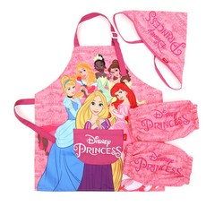 Disney 迪士尼 女童圍裙+袖套+頭巾 3件組