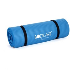 BODY ART 10mm NBR 高級瑜珈墊, 藍色, 1捆