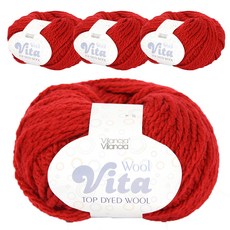 YEONIL 素色粗針織線, 09 Deep Red, 4球