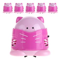 貓咪桌面迷你吸塵器 粉色 6入, 單品