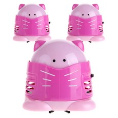 貓咪桌面迷你吸塵器 粉色 3入, 單品