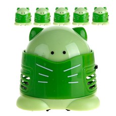 貓咪桌面迷你吸塵器 綠色 6入, 單品