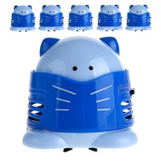 貓咪桌面迷你吸塵器 藍色 6入, 單品