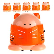 貓咪桌面迷你吸塵器 橘色 6入, 單品