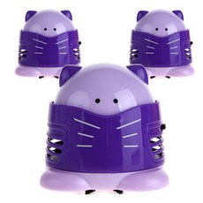 貓咪桌面迷你吸塵器 紫羅蘭色 3入, 單品