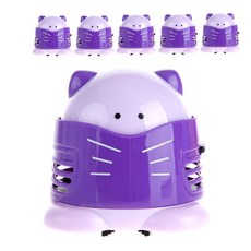 貓咪桌面迷你吸塵器 紫羅蘭色 6入, 單品
