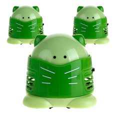 貓咪桌面迷你吸塵器 綠色 3入, 單品