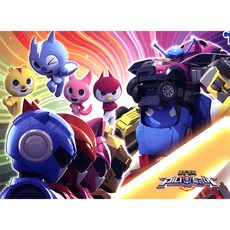 아이엠퍼즐 최강전사 미니 특공대 최강 전사 오버사이즈 직소퍼즐 IMM100-02, 100피스, 혼합 색상, 100피스, 1개