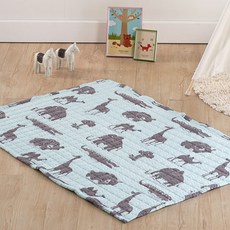 CHOUETTROOM 棉質動物地墊, 藍色