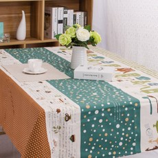 ECODY 圓點圖案桌巾, 混色, 140 x 140 厘米