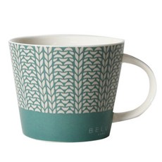 Veluzcasa 韓國製 花呢馬克杯 320ml, 橄欖綠, 1個