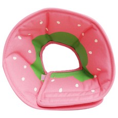 아울리빙 큐티펫 반려동물 상콤과일 깔대기 넥칼라 핑크 L, 1개