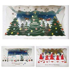 홀마크 크리스마스 입체카드 스탠드형 3종 세트, 혼합 색상, 1세트