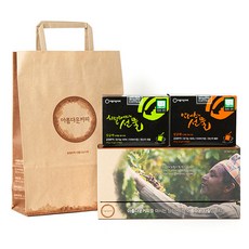 아름다운커피 공정무역 싱글백커피 2종 선물세트, 히말라야 선물 12p + 안데스의 선물 12p + 선물상자 및 쇼핑백, 1세트