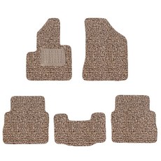 SOONSOO 汽車腳踏墊 米棕色, SANTAFE CM The Style 2009.10~2012.4(5入), HYUNDAI