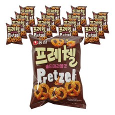 농심 프레첼 솔티카라멜맛, 80g, 16개