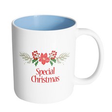 핸드팩토리 레드리스 스페셜크리스마스 머그컵, 내부 파스텔 블루, 1개