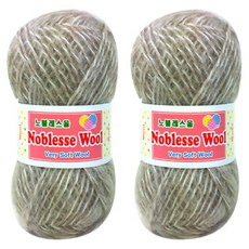 행복뜨기 노블레스울 뜨개실, 501 크림베이지, 2개