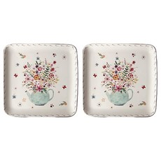 L.loom Fleur 方形盤, 混合顏色, 2個