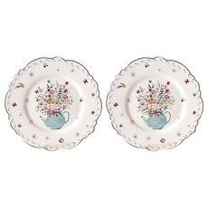 L.loom Fleur 盤子 21cm 2入, 1套, 單品, 混合顏色