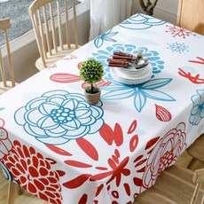 粉紅芒果印花廚房桌布, 140 x 140 cm, E, 1個