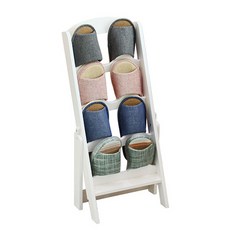 KAZT 木鞋架鞋架, 白色的