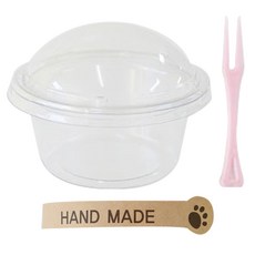 透明迷你鬆餅分裝杯 30入+字母印花貼紙 30入+迷你叉子 30入, 1組