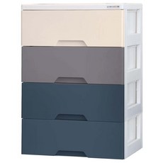 보노하우스 코지 모던 체스트 서랍장, 그레이 + 네이비, 4단