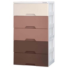 보노하우스 코지 모던 체스트 서랍장, 베이지 + 브라운, 5단