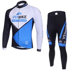 veobike 男士自行車長袖平紋針織褲套裝 DTL-03