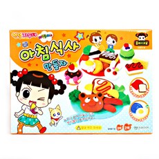 안녕자두야 아침식사만들자 유아용 매직 클레이, 혼합 색상, 200g, 1개