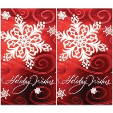 홀마크 눈꽃 크리스마스카드 BXC4093, 혼합 색상, 2개입