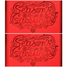 홀마크 인사말 크리스마스카드 BXC4096, 혼합 색상, 2개입