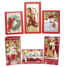 홀마크 종합 크리스마스카드 6종 세트, 혼합 색상, 1세트