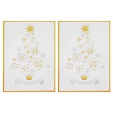 홀마크 골드 트리 크리스마스카드 PX2185, 혼합 색상, 2개입