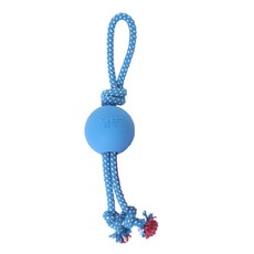 Vpet橡膠繩球狗用玩具 33*8cm, 1個, 藍色