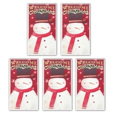 홀마크 눈사람2 크리스마스카드 BXC4466, 혼합 색상, 5개입