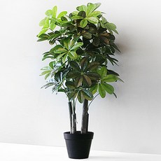 블루밍앤미 홍콩 야자 조화 나무 115cm 블랙화분, 혼합 색상, 1개