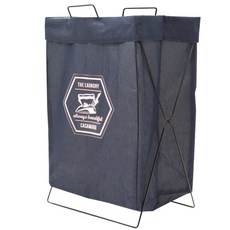 까사마루 폴딩 런더리 바스켓 A타입, 네이비, 1개