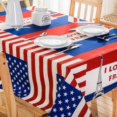 ECODY 美國國旗桌巾, 混色, 90 x 90 厘米