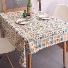 ecody 彩色格紋桌布, 90 x 90 cm, 混合顏色