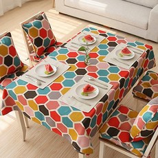 ECODY 幾何圖案桌巾, 龜, 90 x 90 厘米