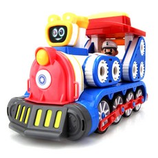 시소컴퍼니 뚝딱맨 기차 자동차블럭 시리즈 14피스, 혼합 색상, 1개