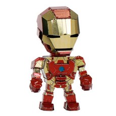마블 아이언맨 3D 메탈퍼즐 MARK43 SD 레드, 1개