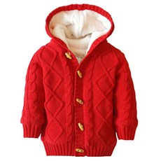 Mom's care 嬰兒基本款連帽針織外套